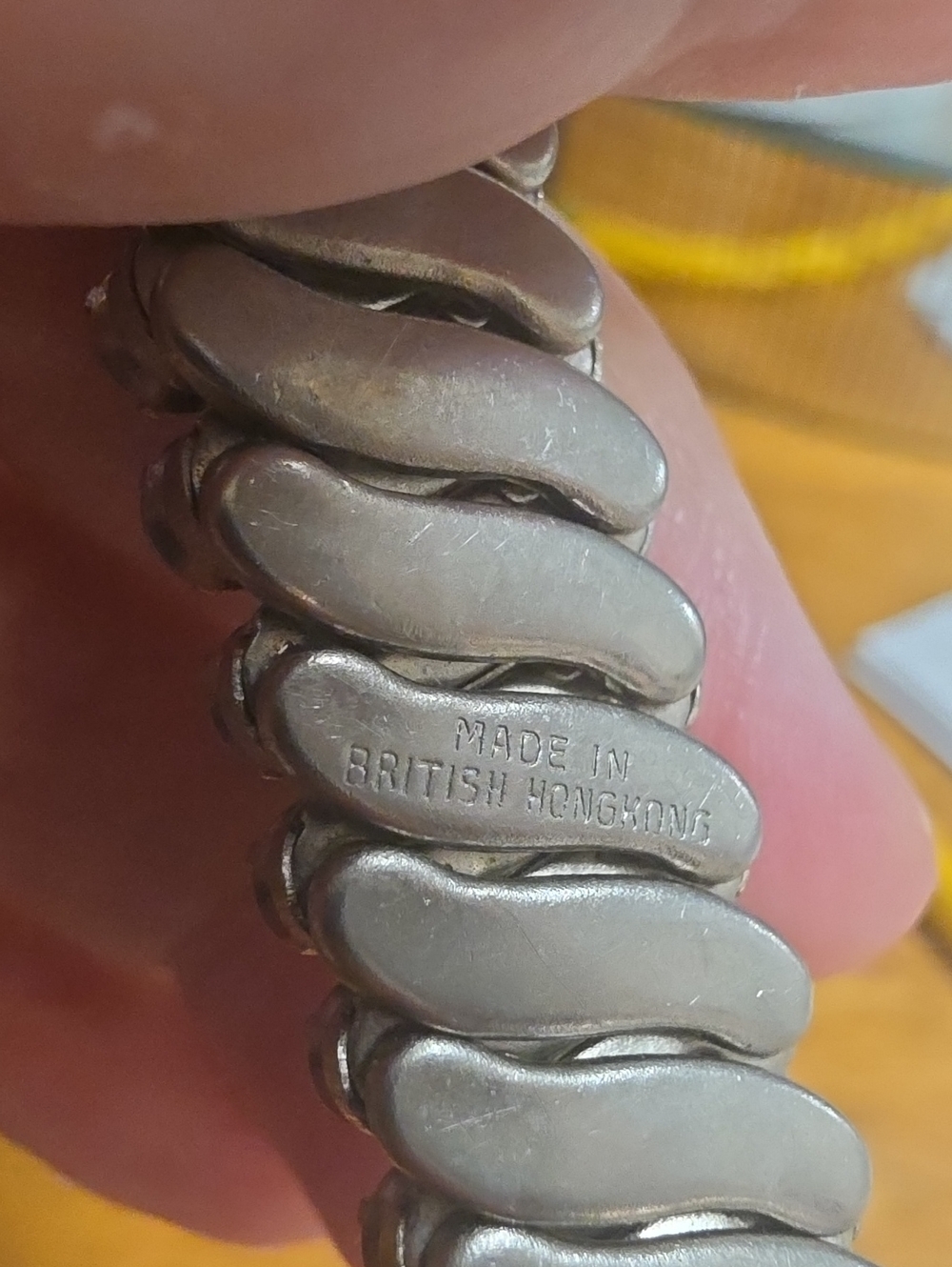 Vintage British Hong Kong Rhinestone Expansion Stretch Bracelet - Picture 3 of 7